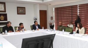 Reunión de seguridad con servidores públicos federales y estatales