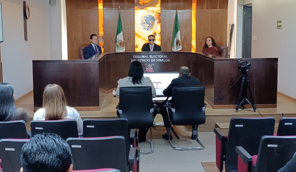 Sesión del Tribunal Electoral del Estado de Sinaloa