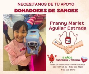 Solicitud de sangre para Franny, niña fallecida por rickettsiosis