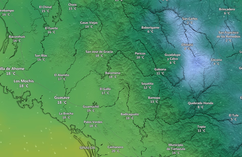 temperaturas de hoy 04 de marzo en sinaloa