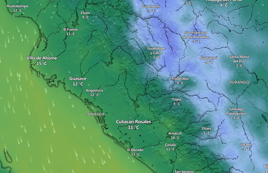 temperaturas en sinaloa hoy 11 de marzo