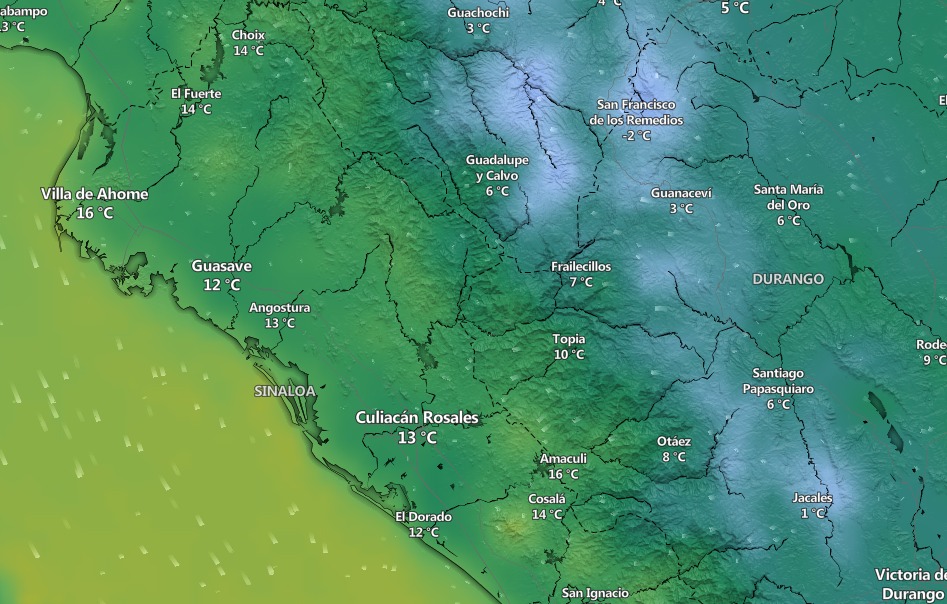 temperaturas en sinaloa hoy 12 de marzo