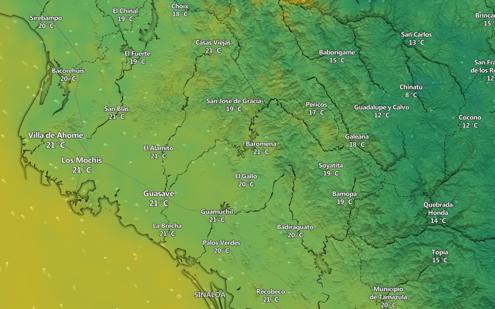temperaturas en sinaloa hoy 26 de marzo
