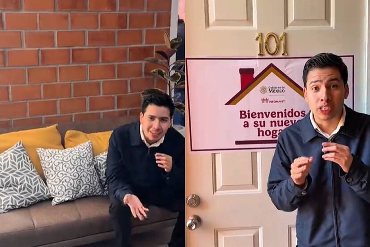 TikToker mostrando una Vivienda del Bienestar