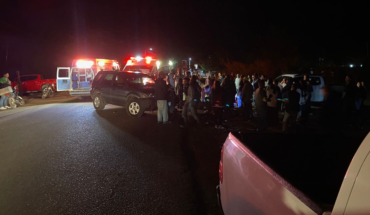 Tres lesionados deja accidente entre moto y vehículo en Jahuara Segundo, El Fuerte