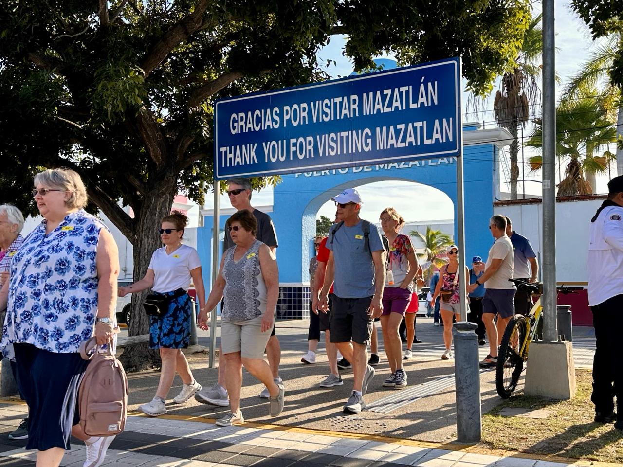 Turistas de cruceros de visita en Mazatlán