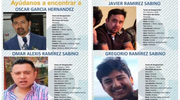 Reporta el Gobierno Federal 22 detenidos por la desaparición de cuatro turistas de Edomex en Mazatlán, Sinaloa