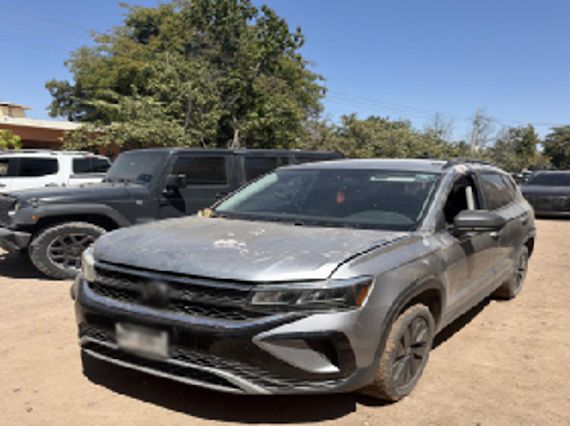 vehiculo decomisado tras el operativo en el salado culiacan