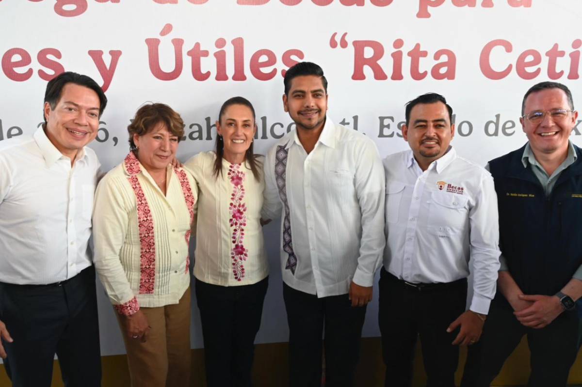 Sheinbaum inicia entrega de beca “Rita Cetina” para útiles y uniformes escolares