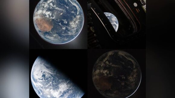 Artemis II: Astronautas captan la brillante belleza azul de la Tierra rumbo a la Luna