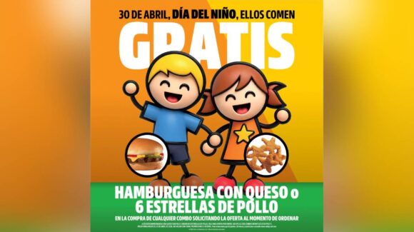 Carl’s Jr. anuncia que el 30 de abril los niños comen gratis en México