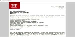 Ejemplo de carta instrucción de cancelación de hipoteca