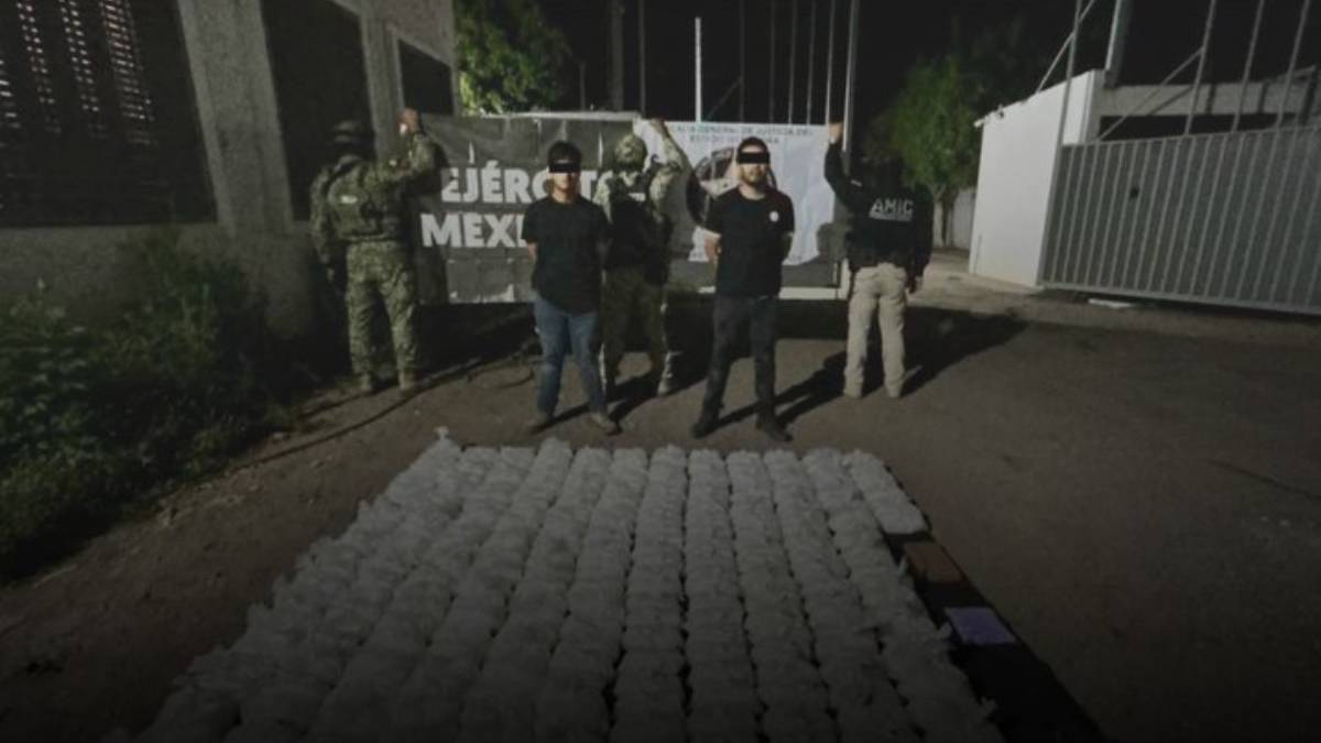 Ejército asegura 130 kilos de metanfetamina en Navojoa, Sonora