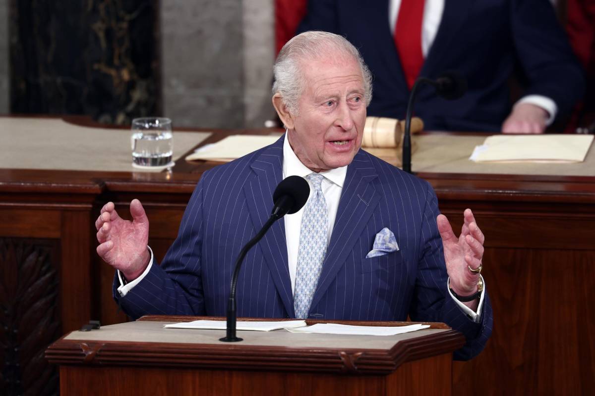 El rey Carlos III en su discurso en el Capitolio