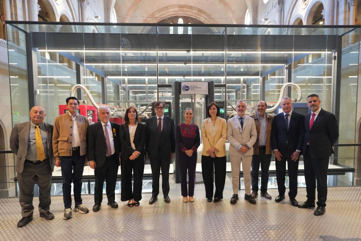 PRESIDENTA CLAUDIA SHEINBAUM VISITA EL CENTRO NACIONAL DE SUPERCOMPUTACIÓN DE BARCELONA