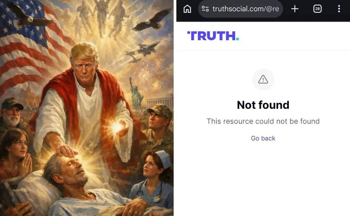 Trump publica imagen como Jesucristo en Truth Social y desata polémica