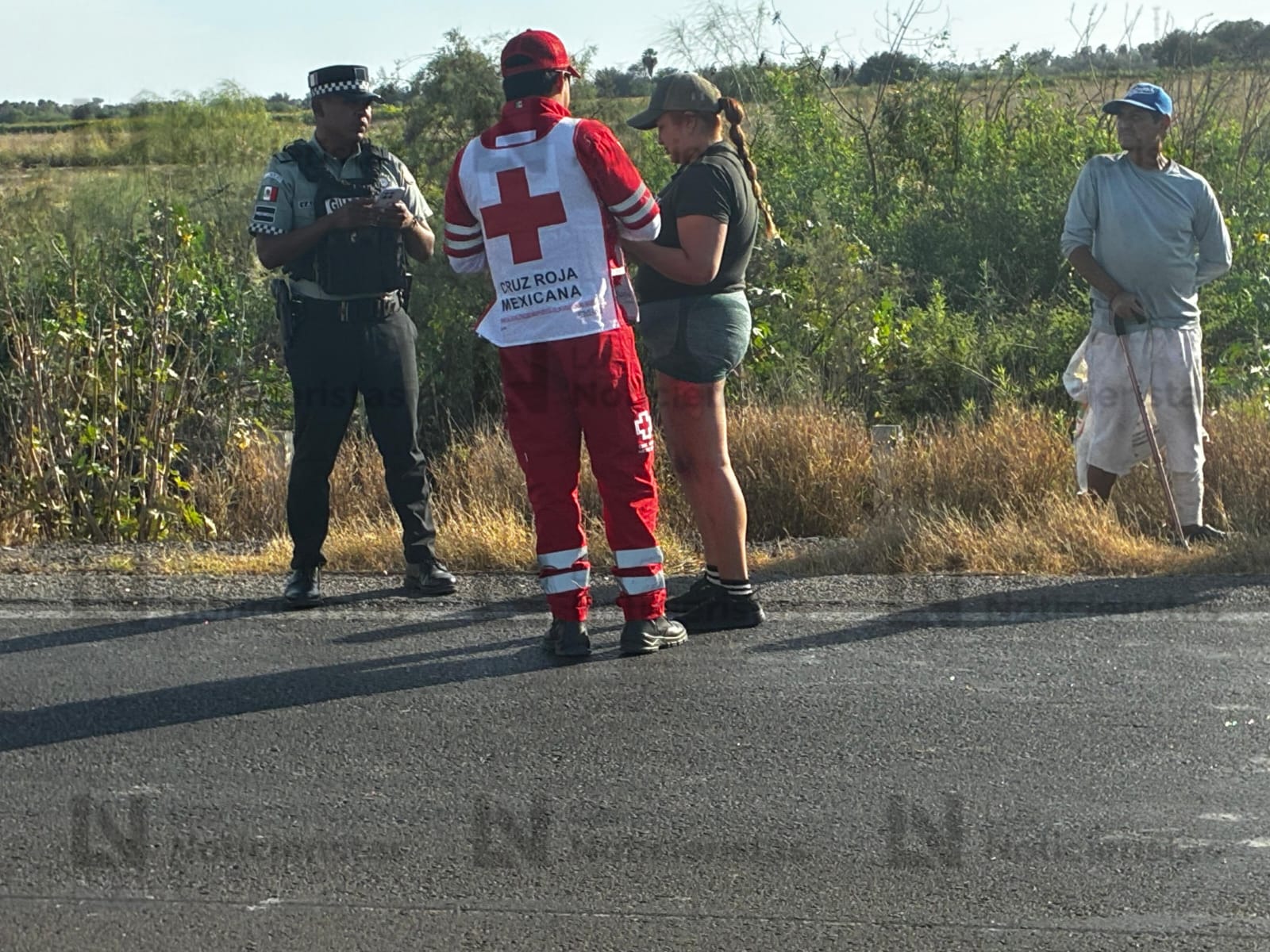 Accidente en la México 15, en Ahome, Sinaloa