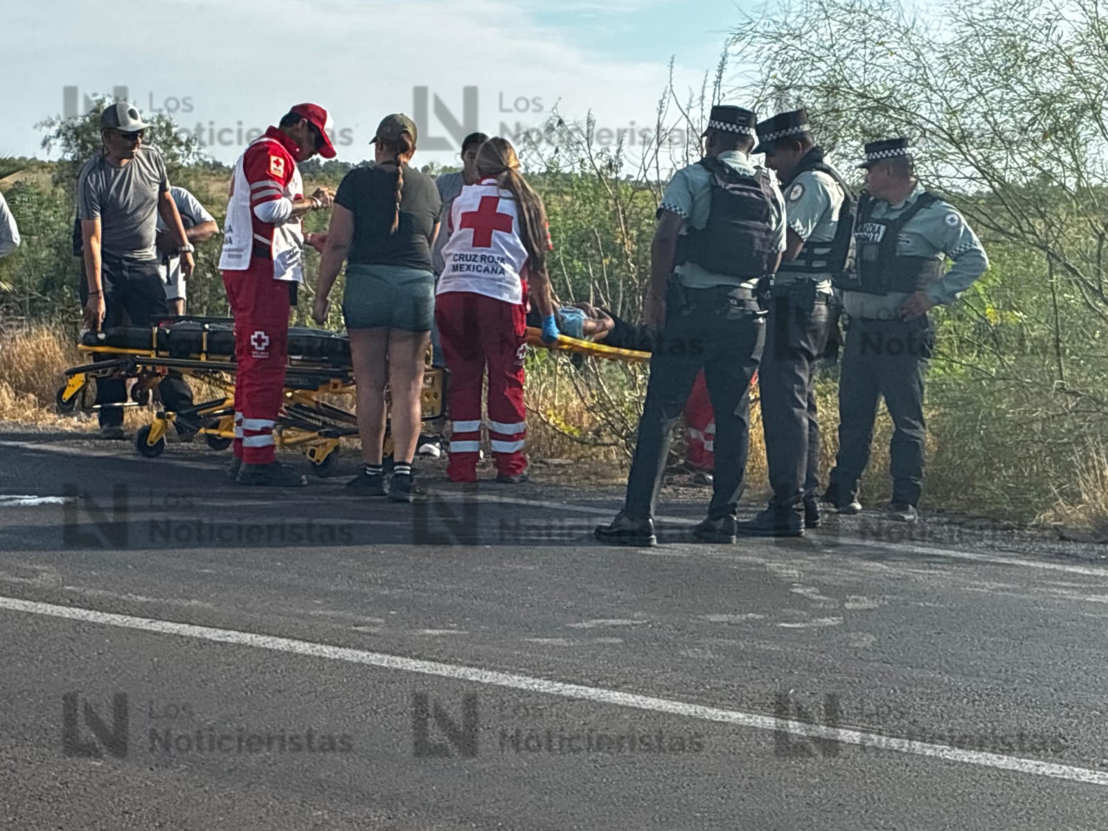 Accidente en la México 15, en Ahome, Sinaloa
