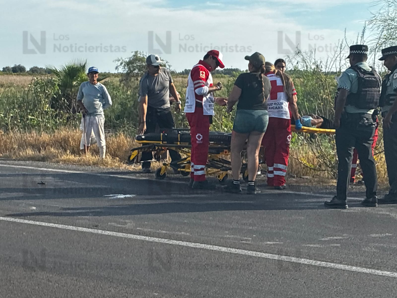 Accidente en la México 15, en Ahome, Sinaloa