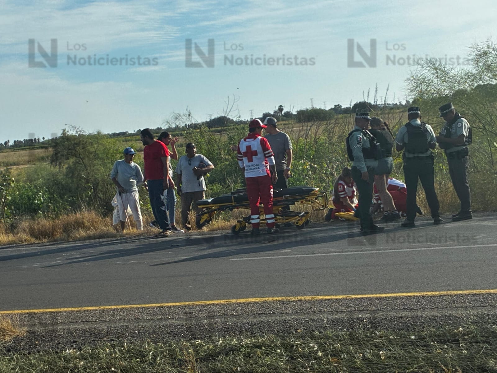 Accidente en la México 15, en Ahome, Sinaloa