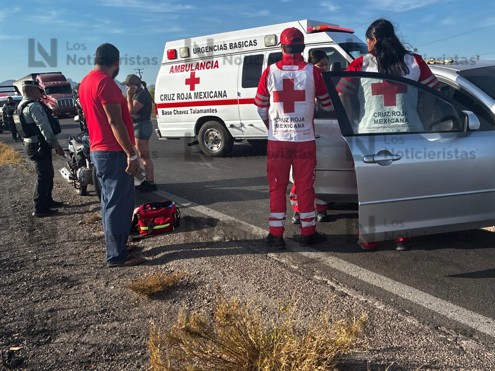 Accidente en la México 15, en Ahome, Sinaloa