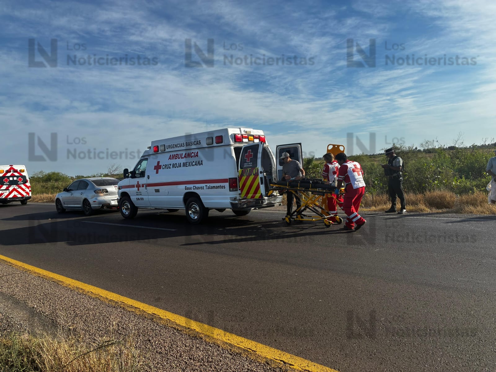 Accidente en la México 15, en Ahome, Sinaloa