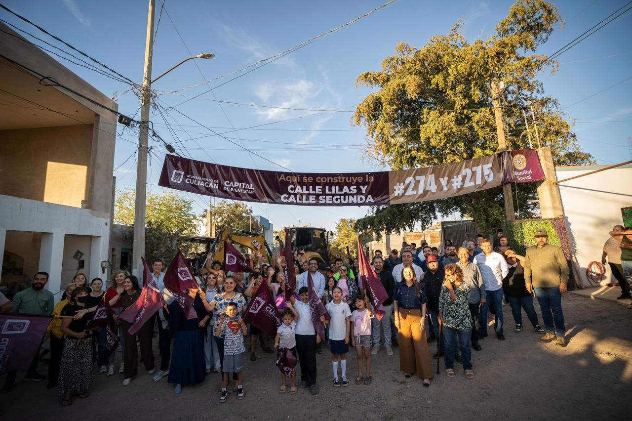 Entregan calles pavimentadas en Culiacán
