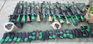 Armas aseguradas en Escuinapa