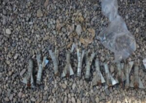 Material explosivo asegurado en Escuinapa