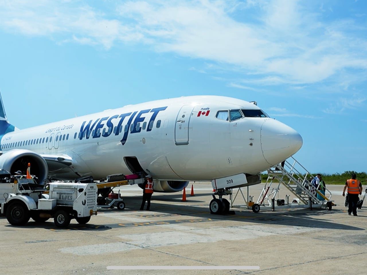 Avión de WestJet