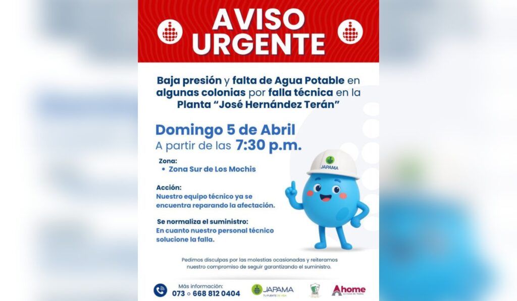 Por falla en la planta potabilizadora Terán, la zona sur de Los Mochis ...