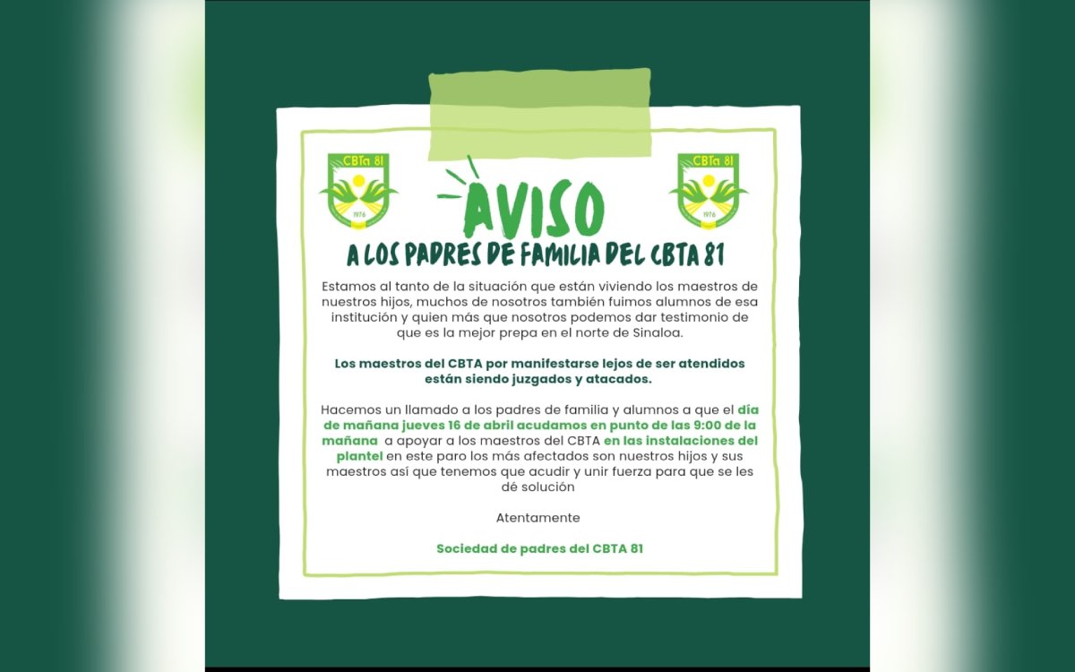 Aviso del CBTA 81