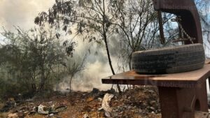 bandio incendiado en los mochis