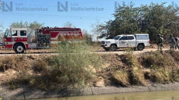 Localizan cadáver flotando en un canal en el ejido Los Huizaches, al sur de Culiacán, Sinaloa