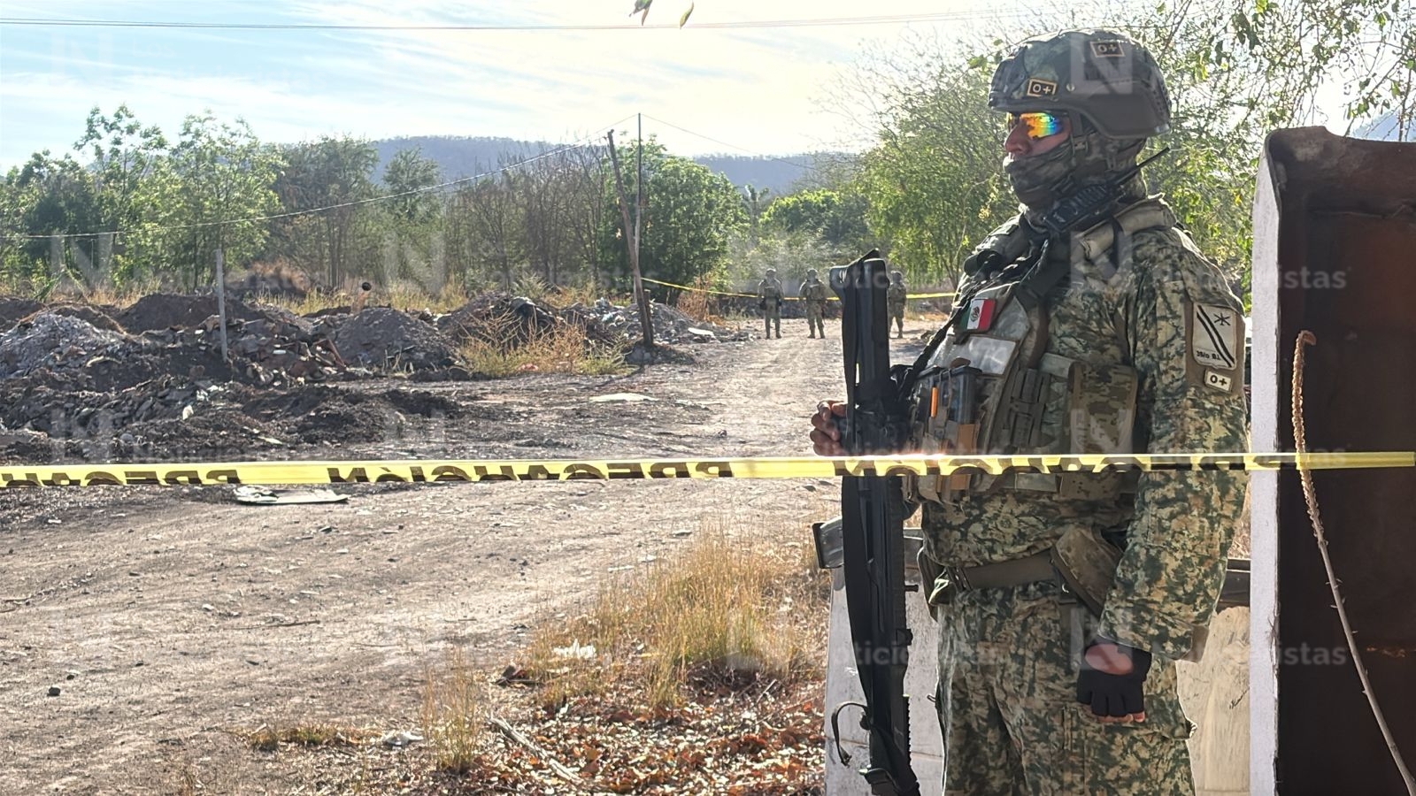 Hallazgo de un cadáver encobijado en en Los Mezcales al norte de Culiacán