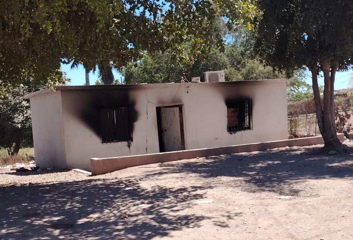 Casa incendiada en Chinitos, Angostura
