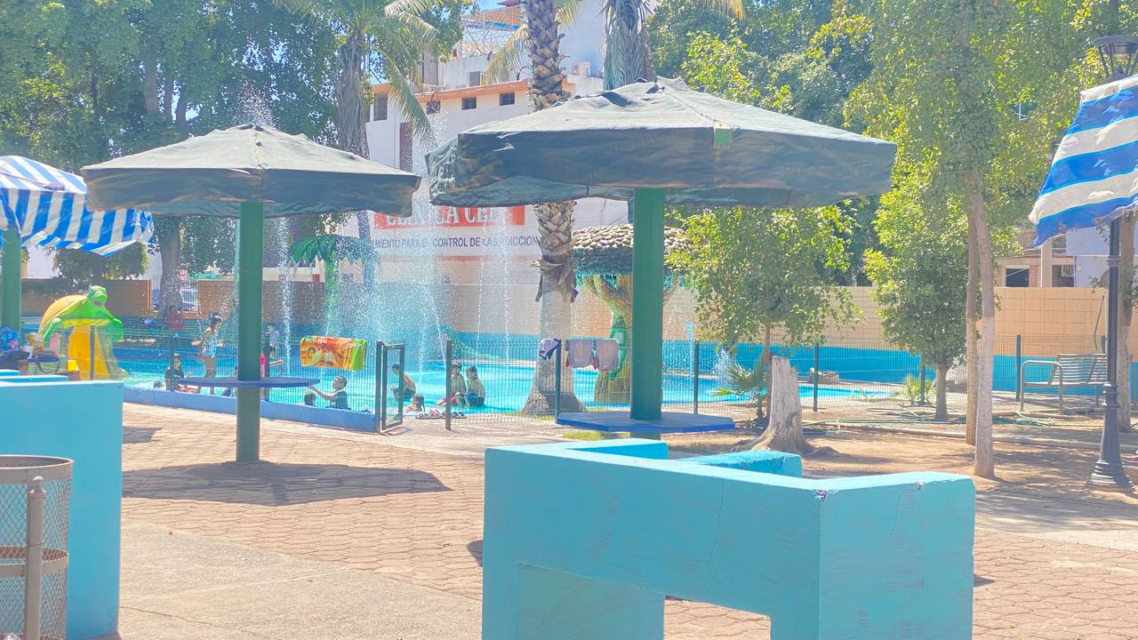 Chapoteadero del parque Villafañe, en Guasave