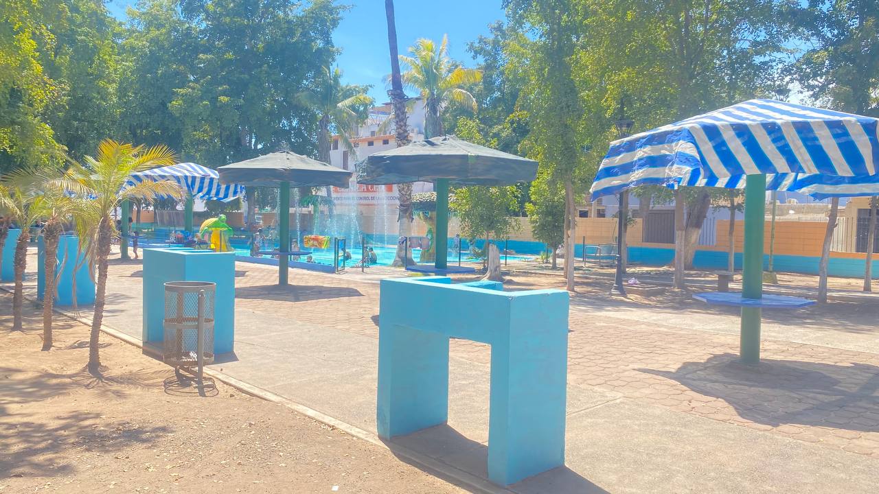 Chapoteadero del parque Villafañe, en Guasave