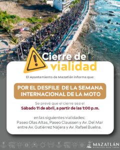 Aviso cierre de Vialidad
