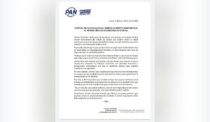 Comunicado del PAN sobre las acusaciones de EE.UU. contra el gobernador de Sinaloa