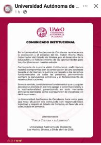 Comunicado UAdeO