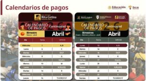 Calendario de pagos de abril de Becas Bienestar