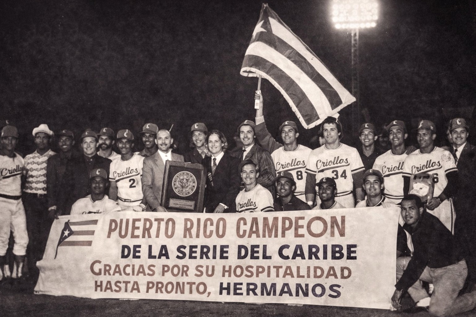 Criollos de Caguas, campeones de la Serie del Caribe en 1974