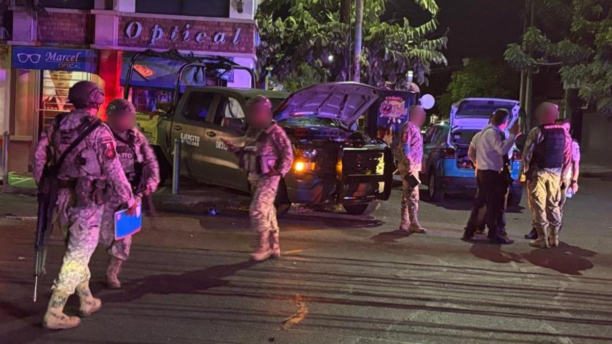 cuatro militares heridos en choque en las quintas de culiacan
