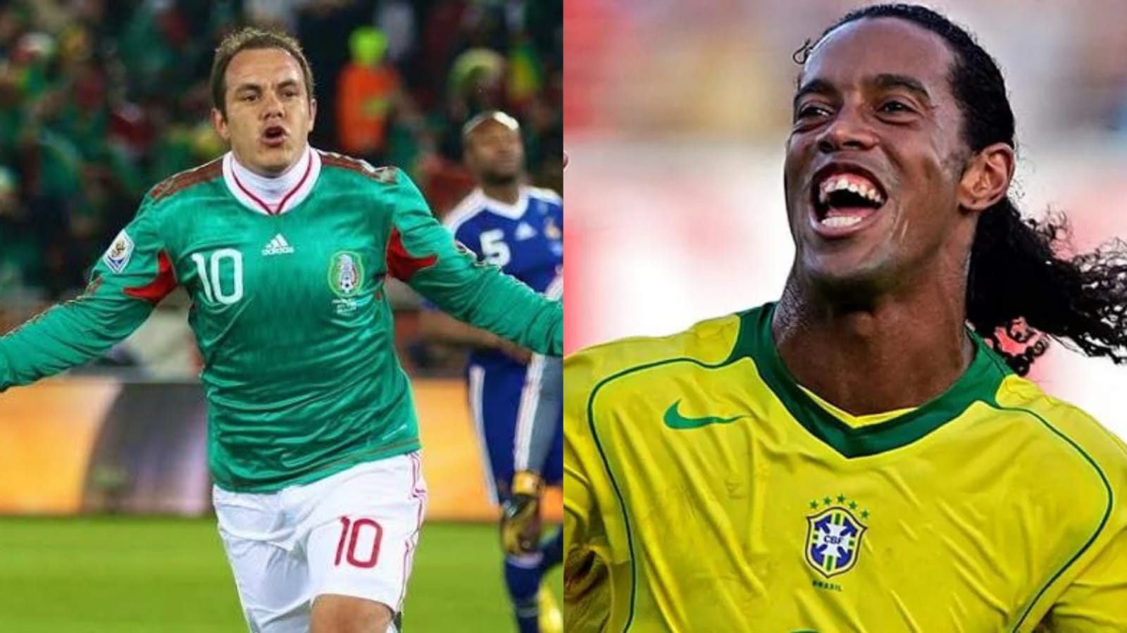 Cuauhtémoc Blanco y Ronaldinho
