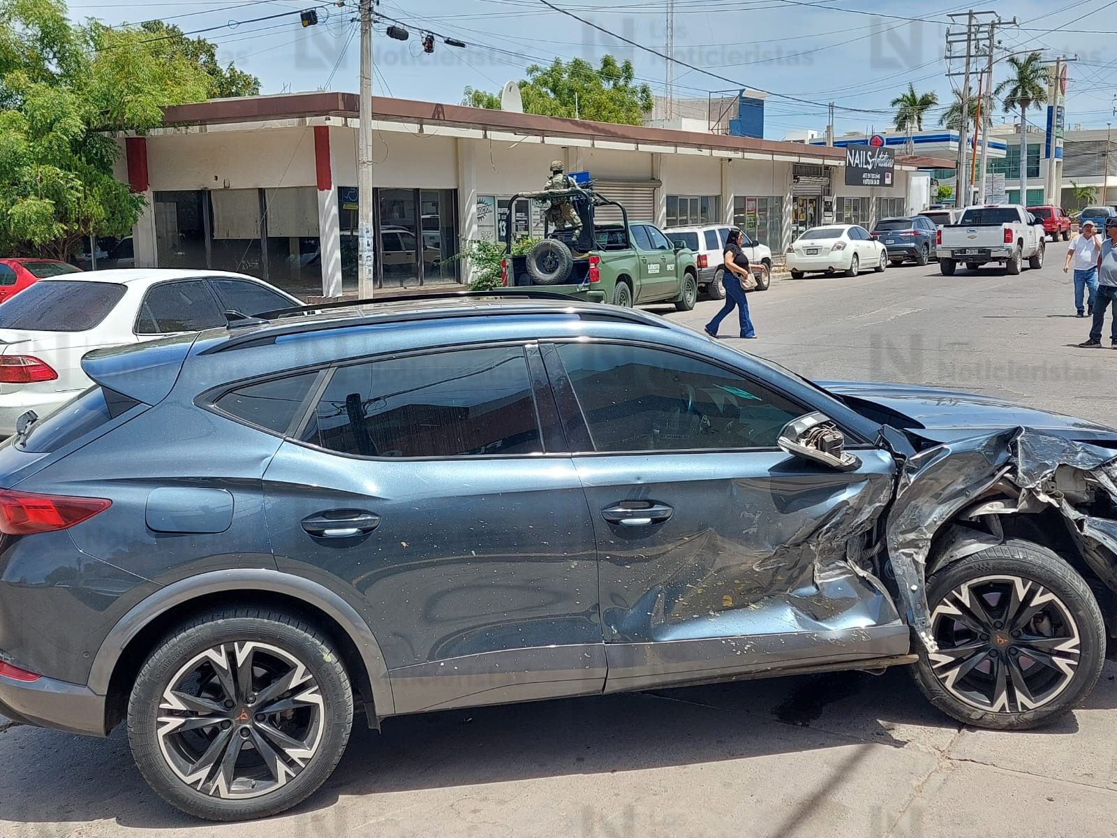 Persecución militar en Guamúchil termina en choque