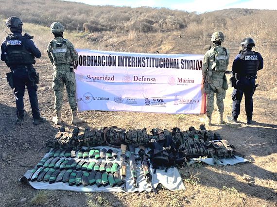 decomisan armas largas y cartuchos en operativos diversos al sur de sinaloa