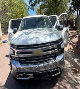Camioneta asegurada en operativos en el sur de Sinaloa