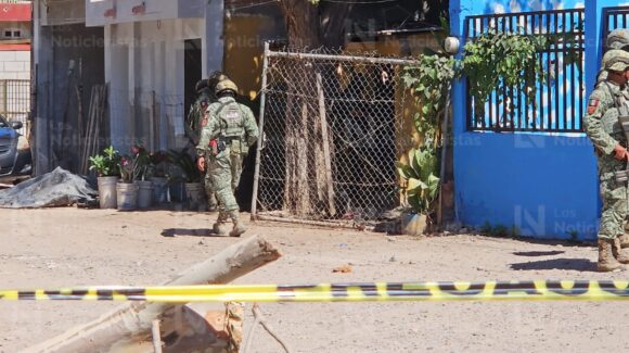 Tras el reporte de detonaciones al oriente de Culiacán, encuentran domicilio baleado en la 5 de Febrero