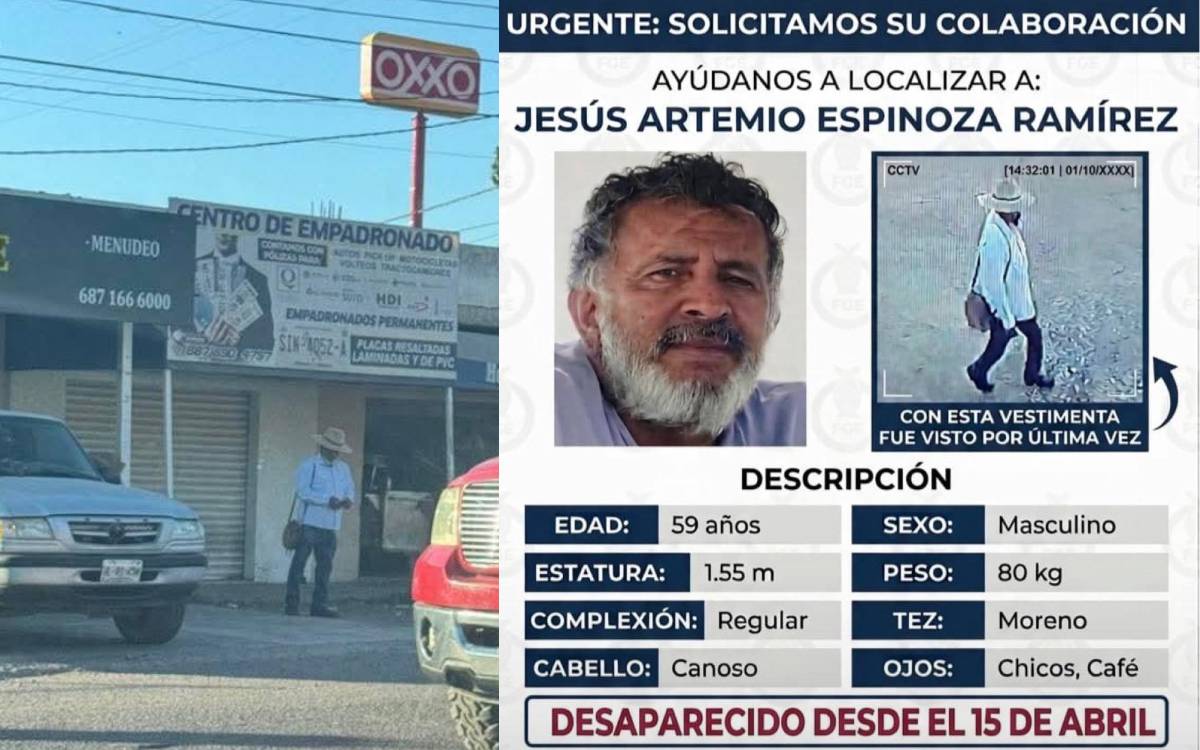 Don Artemio, desaparecido en Guasave